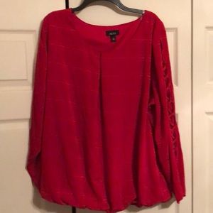 Women’s plus size 3X beautiful red blouse NWOT